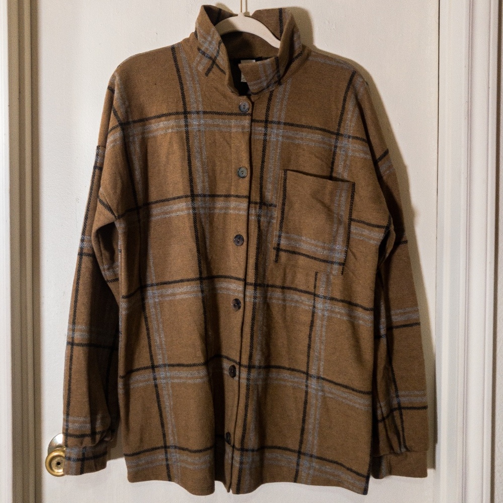 NWOT Heimish USA Brown Flannel Top
